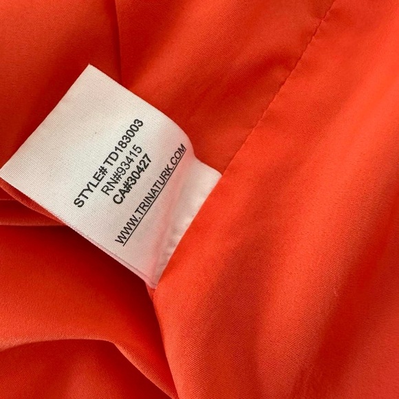 Trina Turk Orange Coral Flutter Sleeve Shift Dress 2 - Picture 6 of 6
